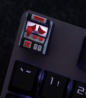 Hot Keys Project HKP Error Keycap Sad Black Grey Red Artisan Keycap MKP1K2SD35 |0|