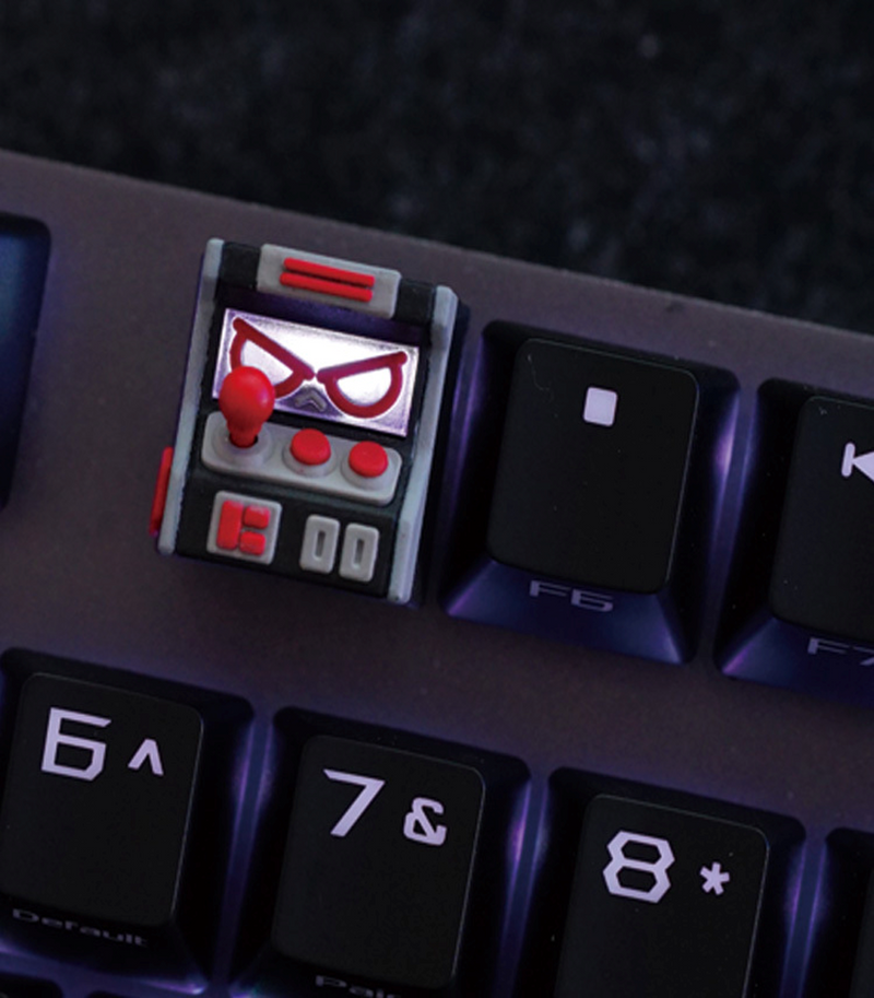Project Red Key Hot Keys Project HKP Error Angry Black Grey Red Artisan Keycap