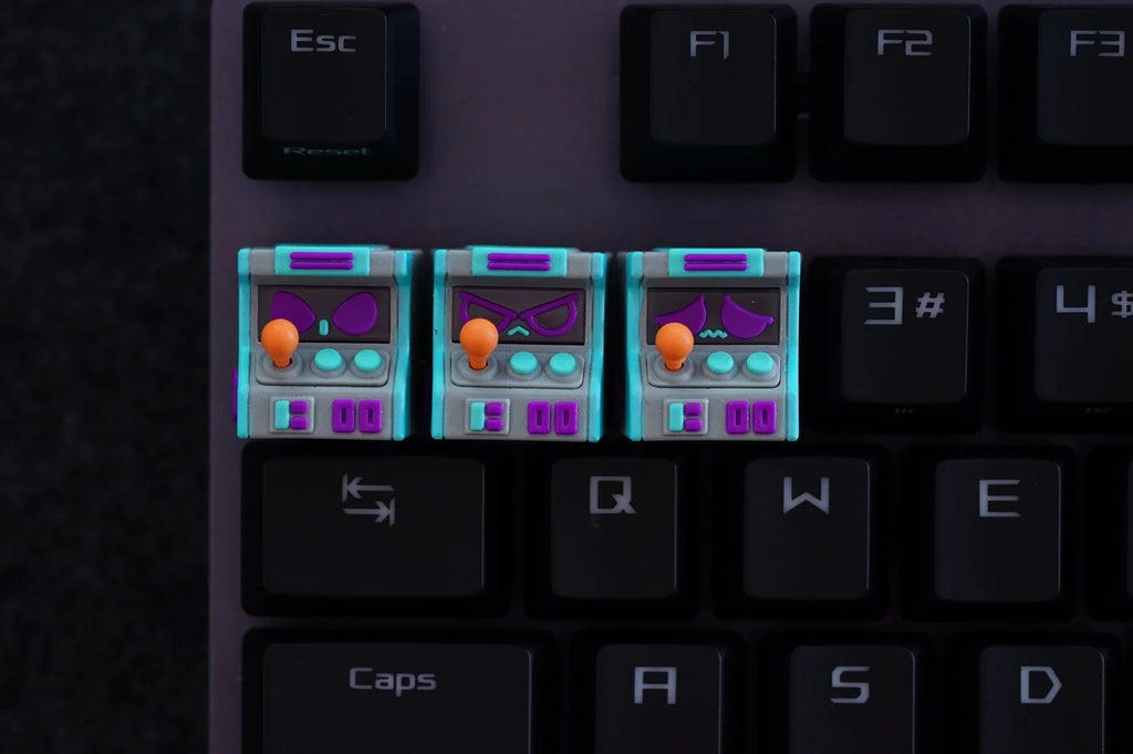 Hot Keys Project HKP Error Angry Grey Blue Purple Artisan Keycap