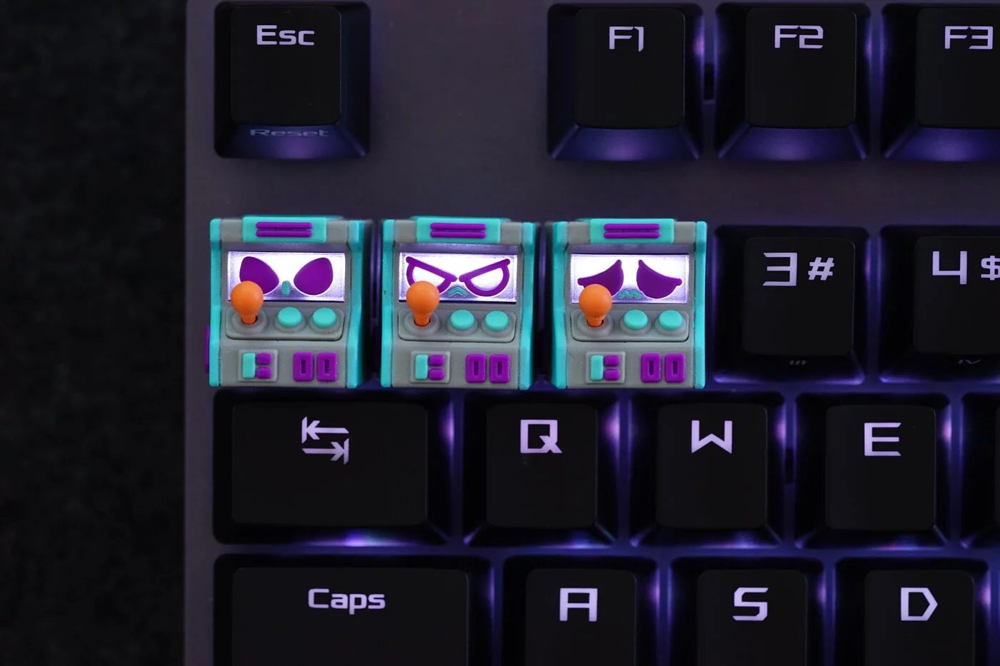 Hot Keys Project HKP Error Keycap Angry Grey Blue Purple Artisan Keycap MK2U57KNF9 |35331|