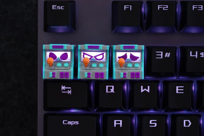 Hot Keys Project HKP Error Angry Grey Blue Purple Artisan Keycap