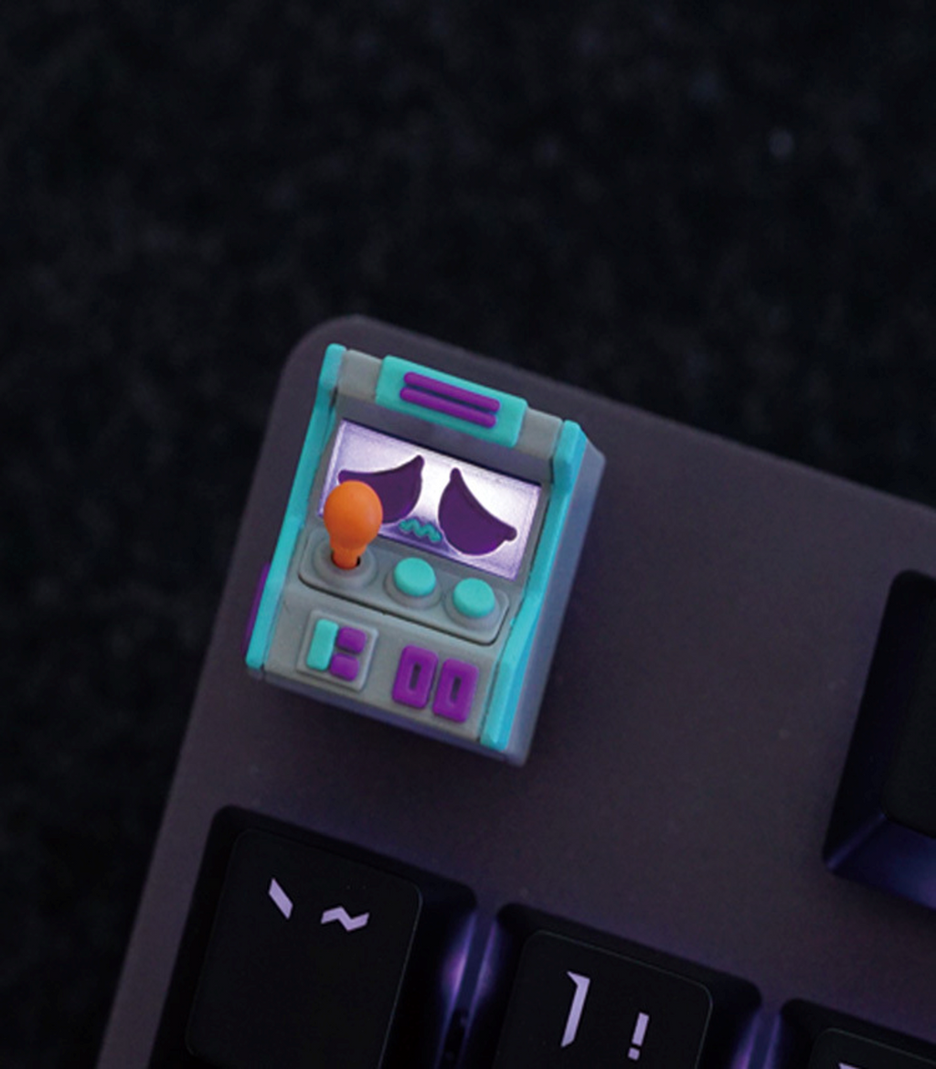 Hot Keys Project HKP Error Sad Grey Blue Purple Artisan Keycap