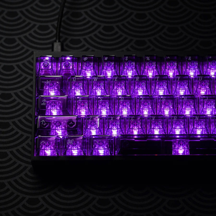 KBDFans Clear 2048 Translucent Purple Keycaps Set MKCL7DITXG |36251|