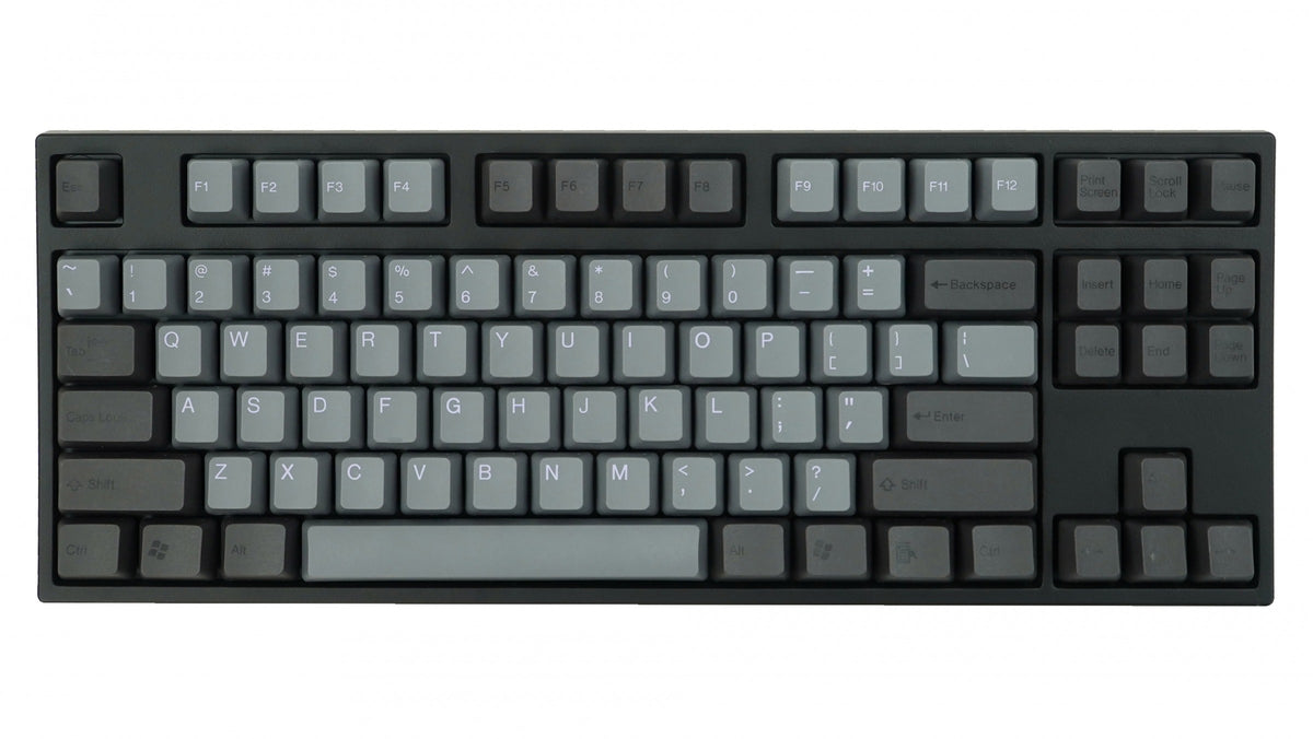 L104 Key Tai-Hao Dark Grey / Black 104 Key OEM Profile PBT Double Shot Keycap S