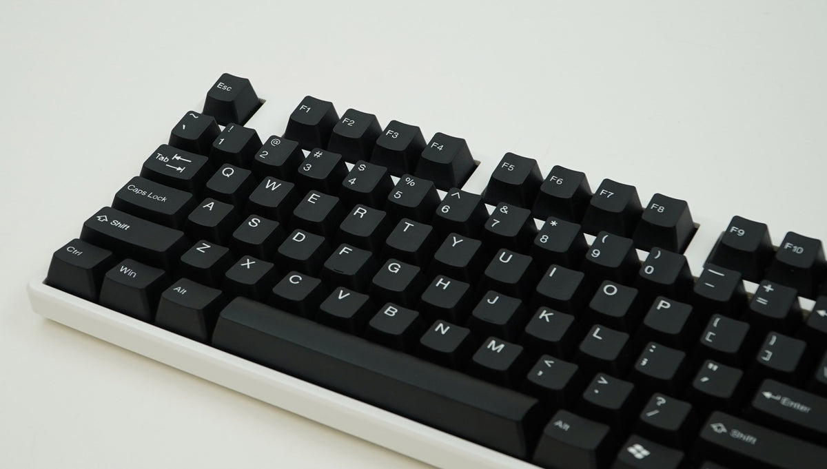 Tai-Hao White on Black 104 Key OEM Profile Double Shot ABS Keycap Set