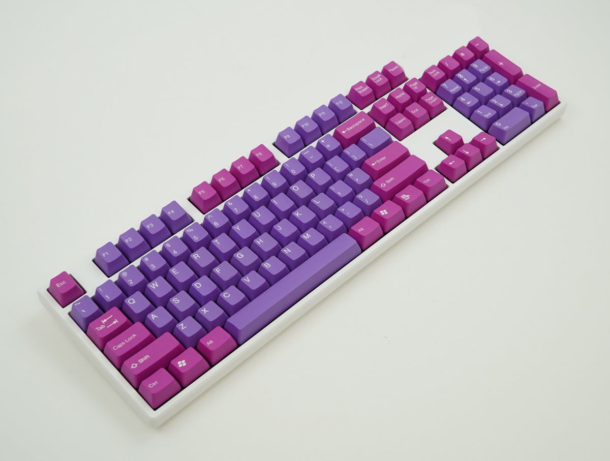 Tai-Hao Purple / Pink 115 Key OEM Profile Double Shot ABS Keycap Set