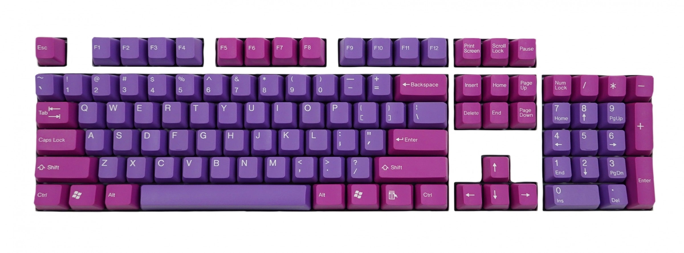 Tai-Hao 115 Key ABS Double Shot Keycap Set Purple/Pink MKMQF359C0 |0|