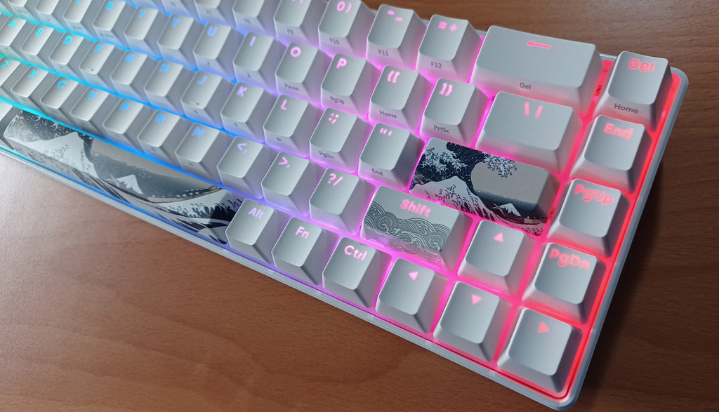 KBParadise V65 Great Wave 65% Hotswap RGB Double Shot PBT Mechanical K