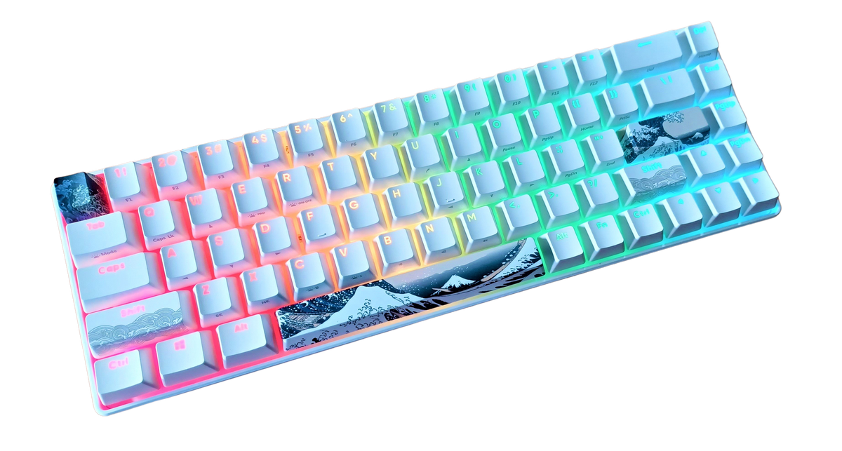 KBParadise V65 Great Wave 65% Hotswap RGB Double Shot PBT Mechanical K
