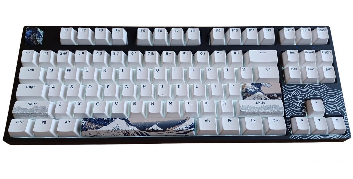KBParadise V80 V2 Black Great Wave TKL Hotswap White LED Double Shot P