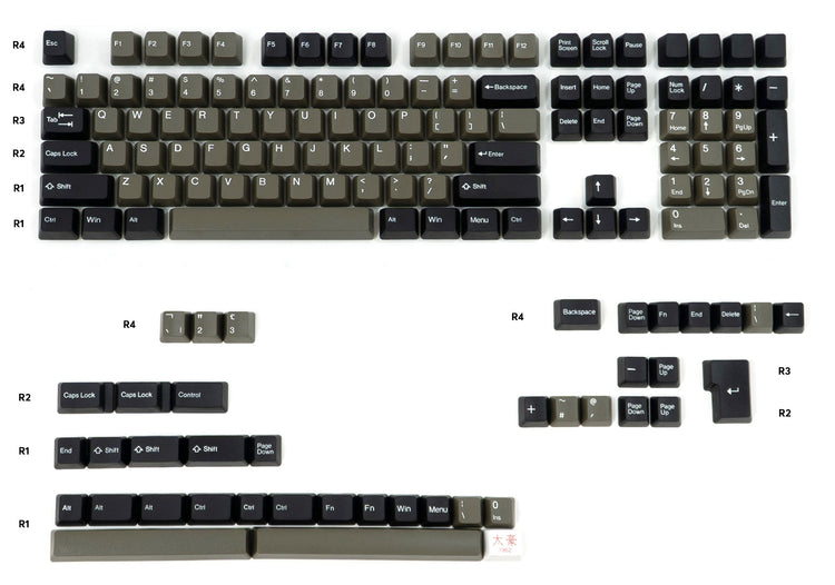 Tai-Hao 148 Key ABS Double Shot Keycap Set Dolch MK8KOY5U19 |0|