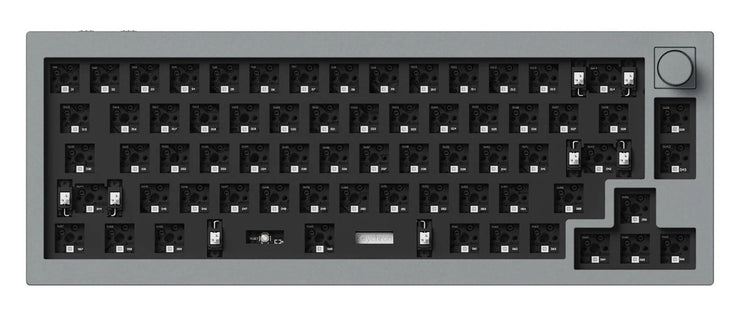 Keychron Q2 Custom Mechanical Keyboard - 65% Layout, Knob Version, Hot-Swappable Gateron Brown Switches