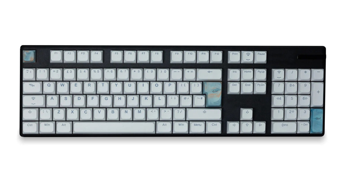 149 Machine Key Tai-Hao Coastal Blue Backlit 149 Key BOBO Profile Double Shot ABS Keyc