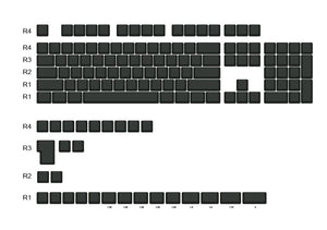 Ducky 132 Blank Black PBT Cherry Profile Keycaps MKCELWF4V4 |58857|