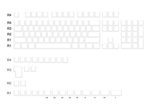 Ducky 132 Blank White PBT MDA Profile Keycaps MKXTHIXMTP |58850|