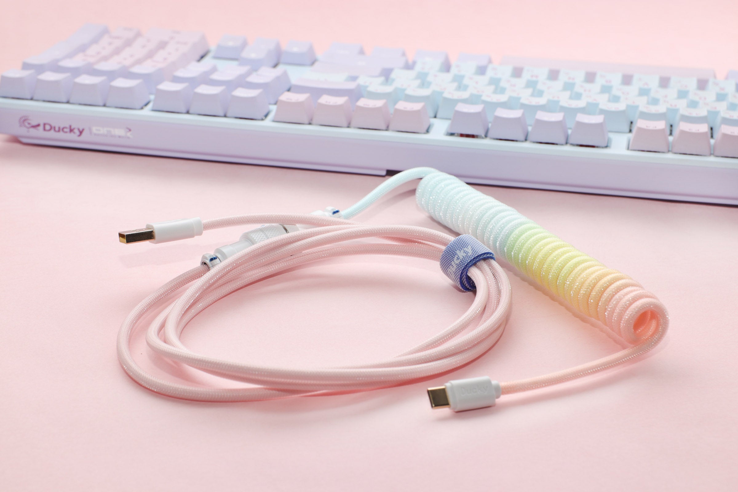 Ducky Cotton Candy Coiled USB Cable V2 MK2JAWHTWV |40286|