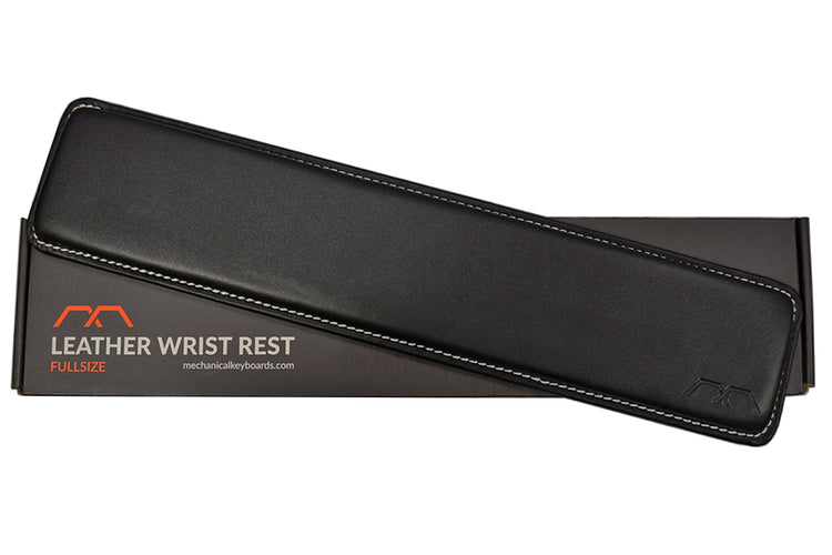 MK Fullsize Leather Wrist Rest with Grey Stitching MKHWDRIU7M |0|