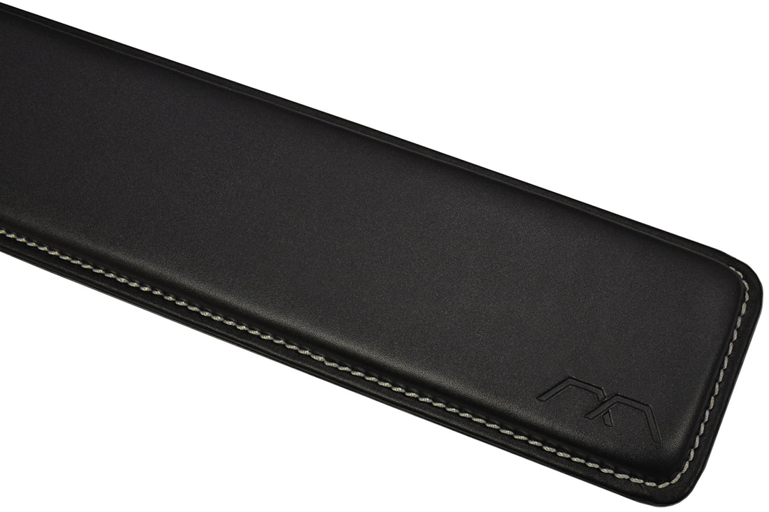 MK Fullsize Leather Wrist Rest with Grey Stitching