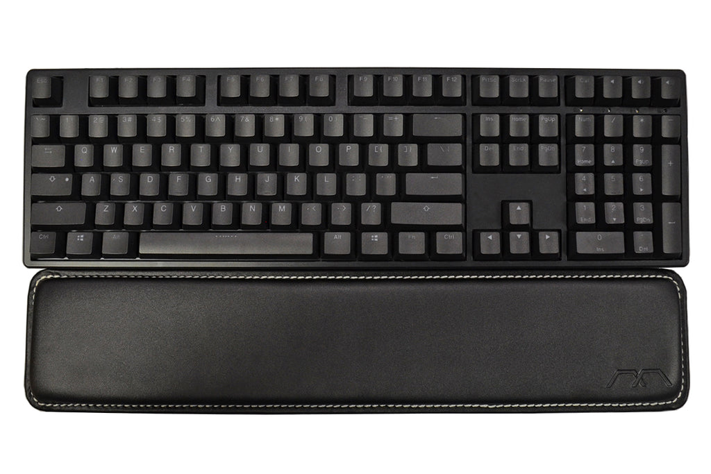 MK Fullsize Leather Wrist Rest with Grey Stitching