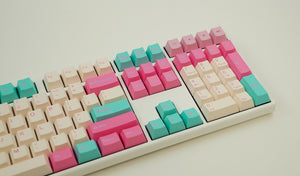 Tai-Hao 104 Key ABS Double Shot Cubic Keycap Set Miami Surf MKG0DIILY7 |37386|