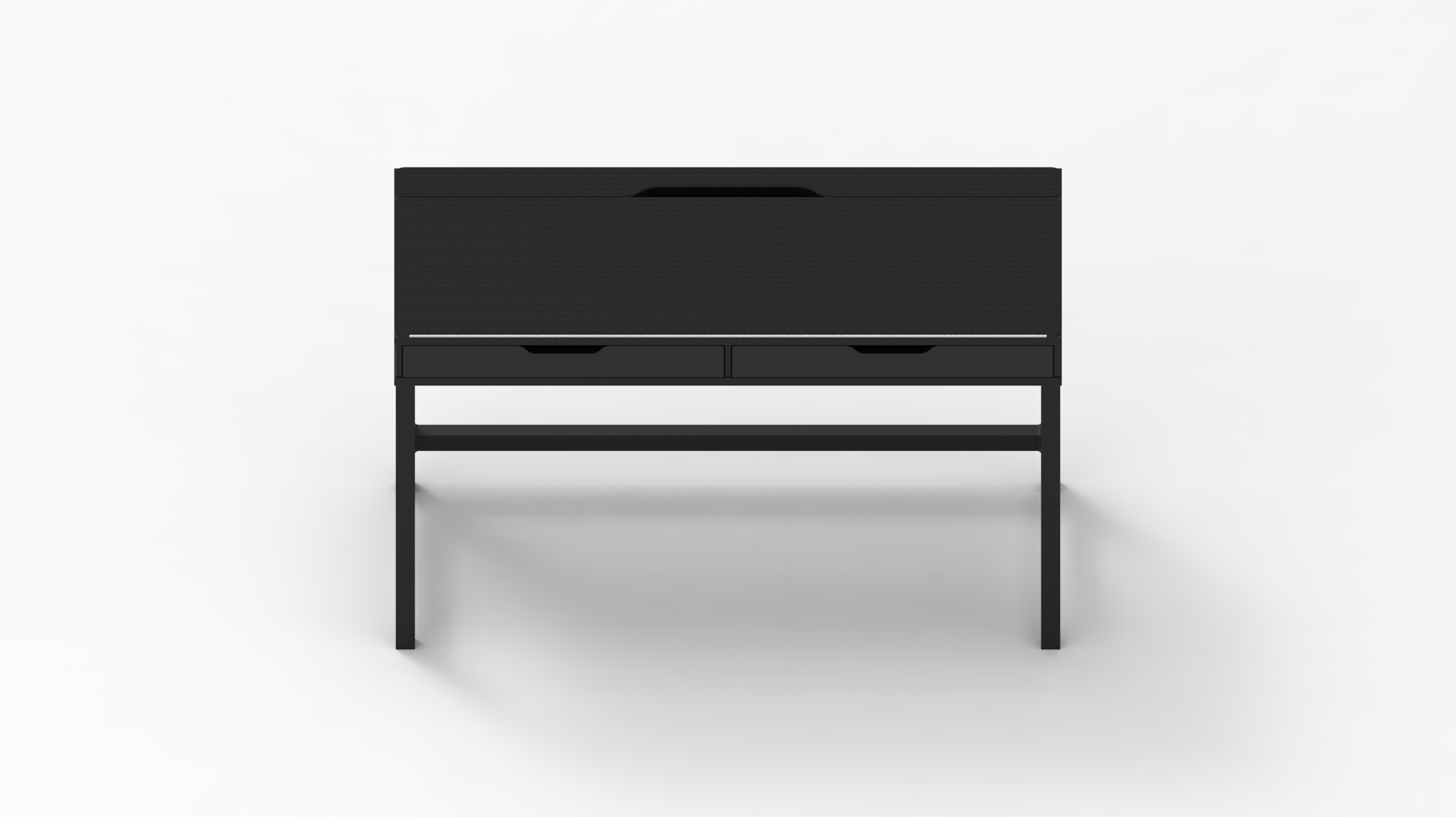 MK Black w/ White Stitching IKEA ALEX Desk Mat (52" / 132 cm) Full-desk Mouse Pad MKIUPZIDLV |59156|