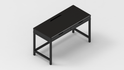 MK Black w/ White Stitching IKEA ALEX Desk Mat (52" / 132 cm) Full-desk Mouse Pad MKIUPZIDLV |0|