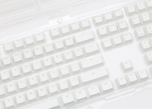 Ducky 108 Key PBT Seamless White Backlit Keycap Set MK39KW2WR2 |33037|