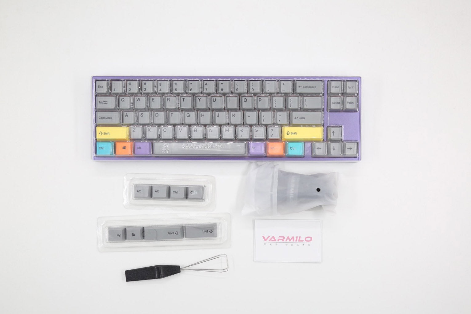 Ducky x Varmilo Miya Pro Purple 65% Pink LED Dye Sub PBT MKR70RLXGQ |59673|