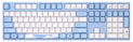 Varmilo VPE108 Sea Melody Hotswap Triple Mode Bluetooth + Wireless 2.4GHz White LED PBT Mechanical Keyboard