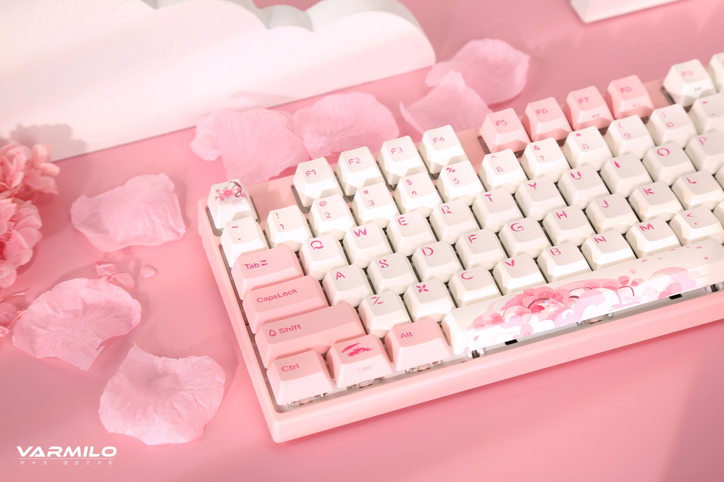 Varmilo VPE87 Sakura R2 TKL Hotswap Wireless White LED Keyboard MKBO1S998M |59789|