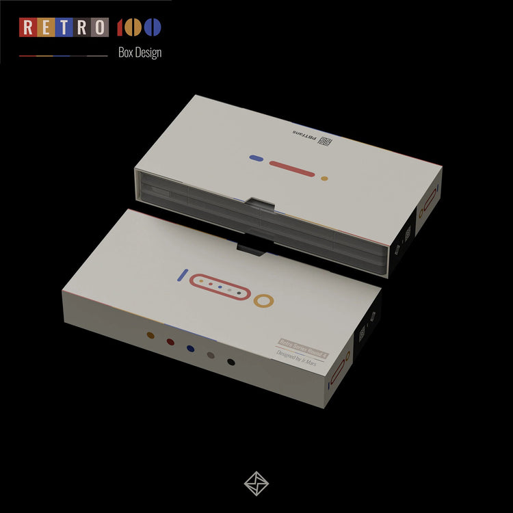 KBDFans PBTFans Retro 100 Base 148 Key Double Shot PBT Keycap Set