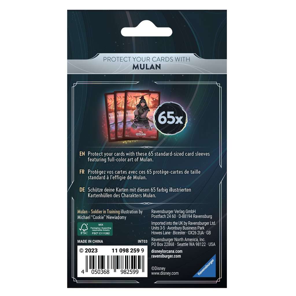 Disney Lorcana Card Sleeves - Mulan Disney Lorcana Card Sleeves - Mulan