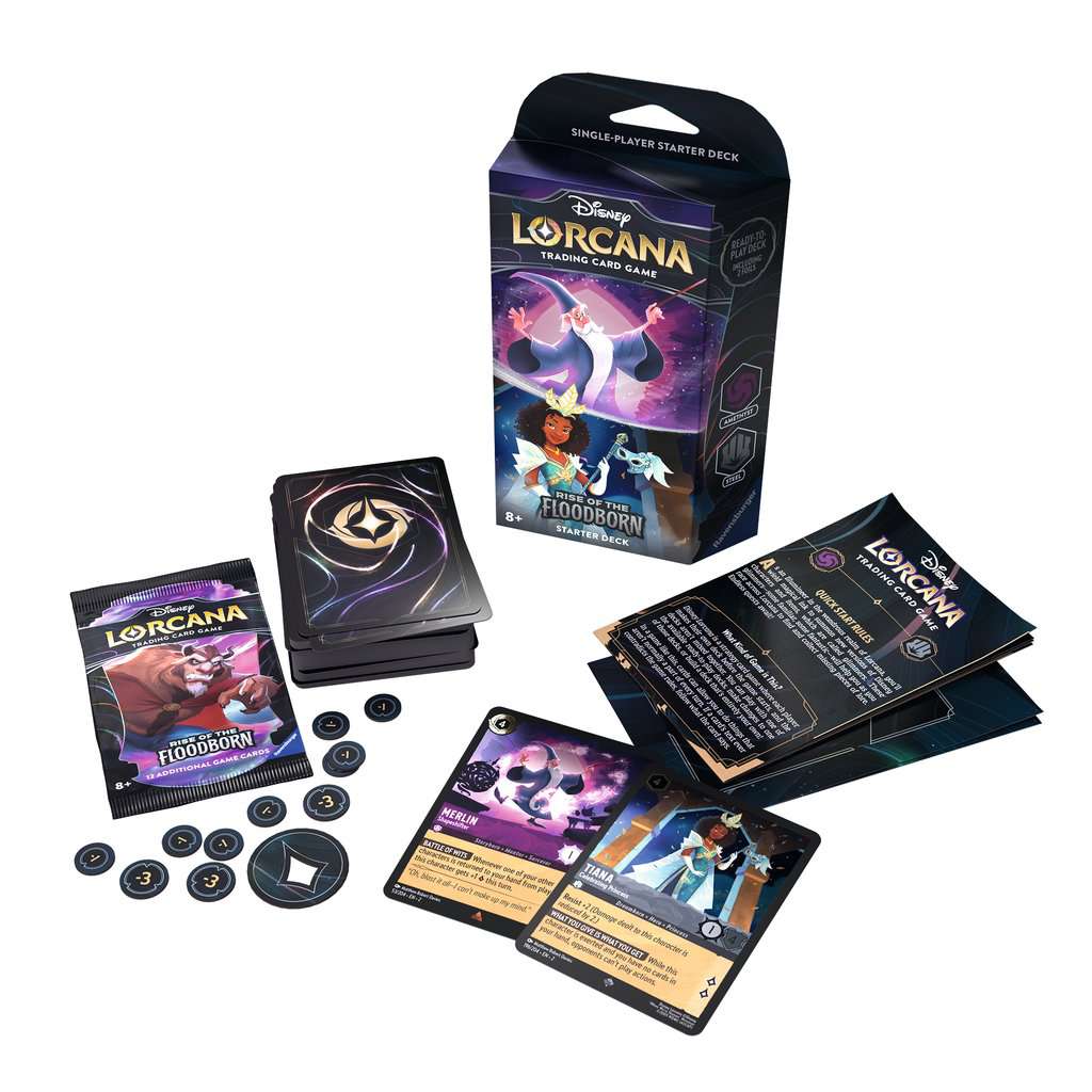 Disney Lorcana Rise of the Floodborn - Amethyst & Steel Starter Deck Disney Lorcana Rise of the Floodborn - Amethyst & Steel Starter Deck