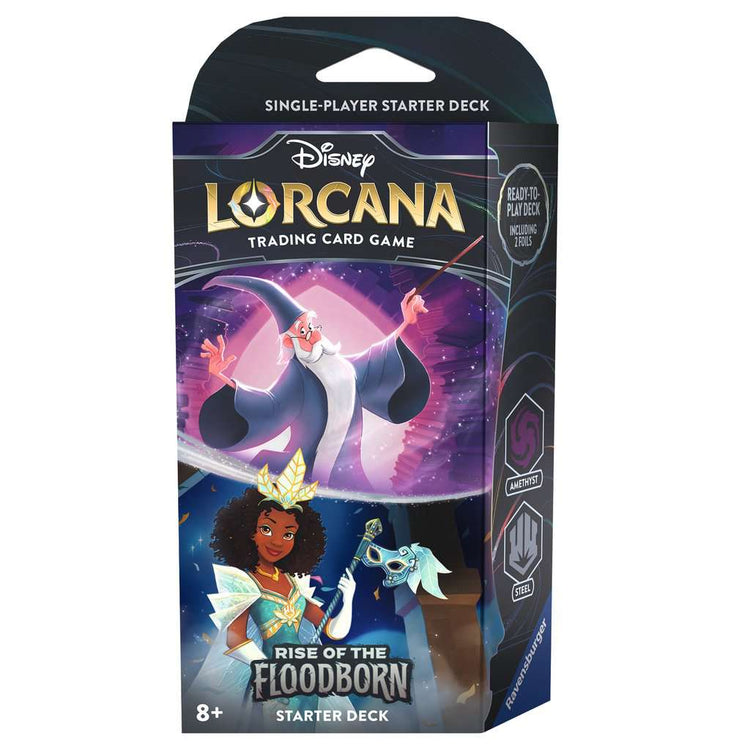 Disney Lorcana: Rise of the Floodborn Starter Deck Amethyst & Steel (Merlin & Tiana) MK481FJ1M1 |0|