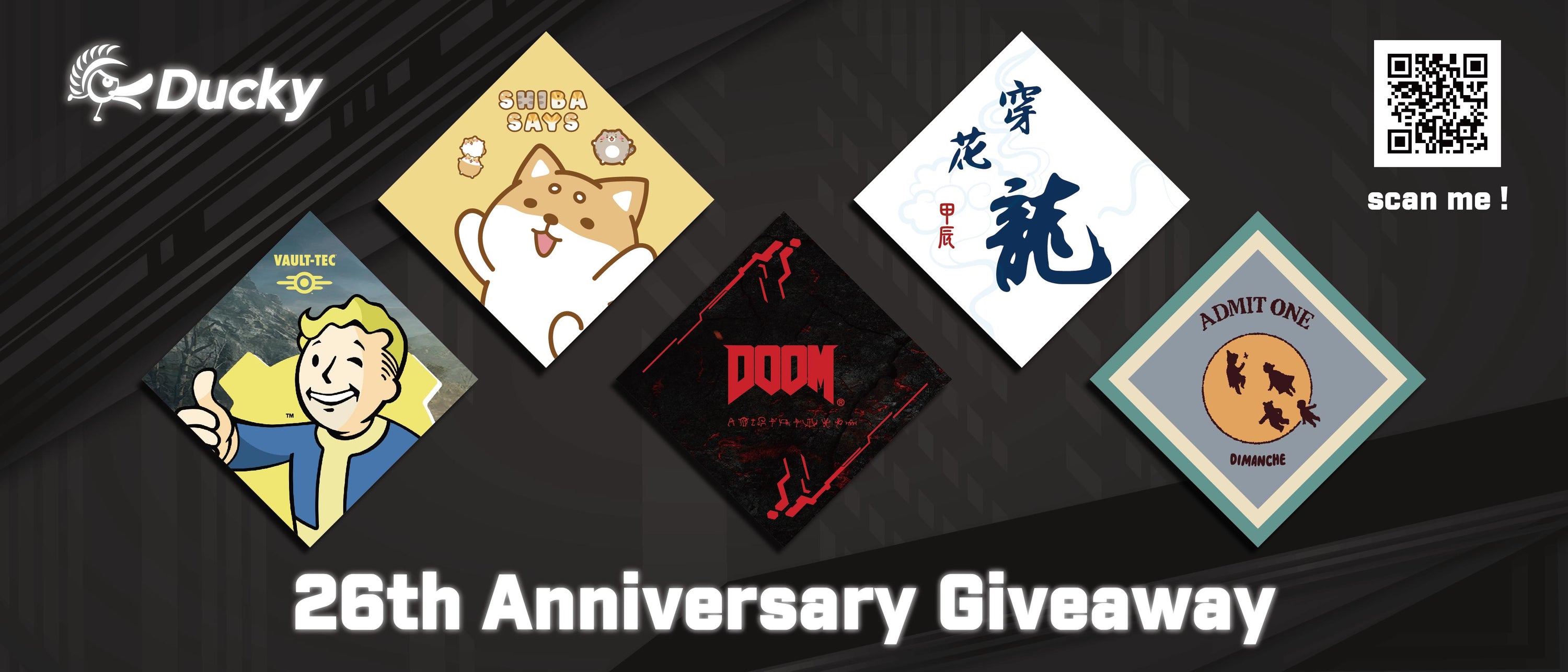 Ducky 26th anniversary giveaway banner