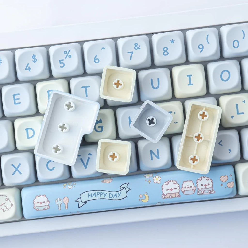 Yunzii Cutie Kitty 144 Key MOA Profile Dye Sub PBT Keycap Set