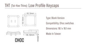 Tai-Hao Deep Mocha 18 Key PBT Low Profile Keycap Set (*) MKJJJFZPMZ |61915|