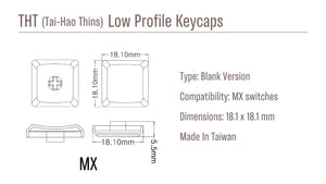 Tai-Hao Forest Green THT 18 Key PBT Low Profile (*) MK4B79PUWO |61909|