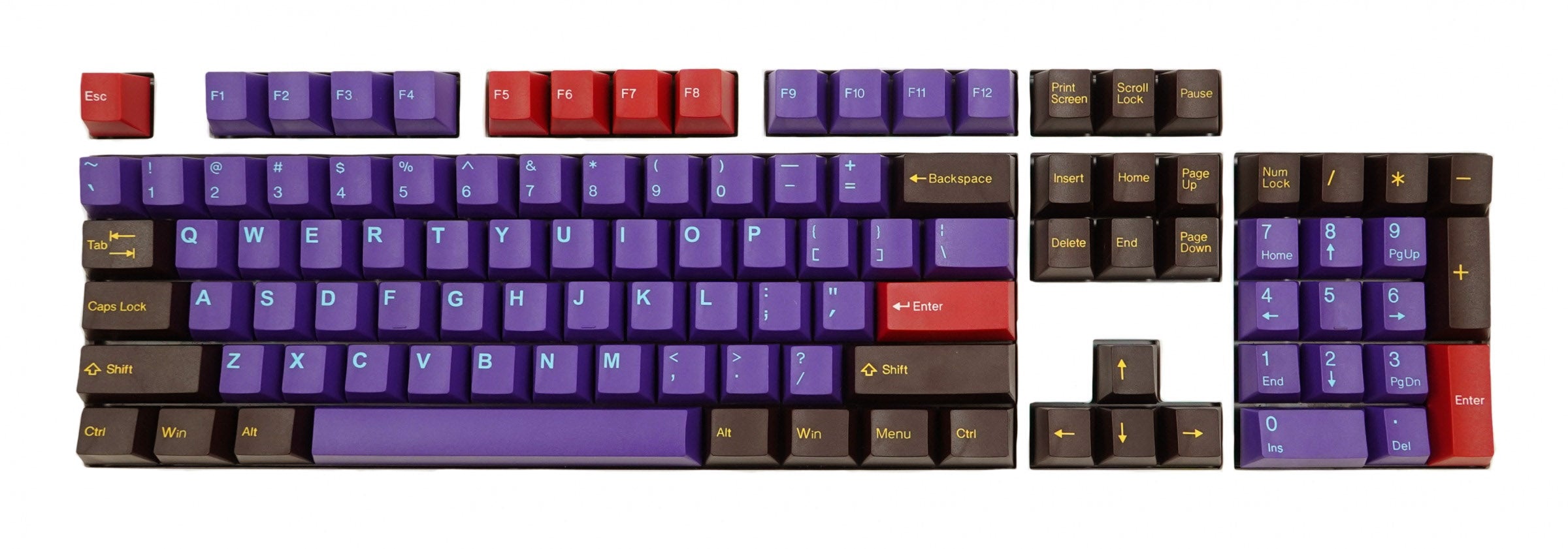 Tai-Hao 113 Key ABS Double Shot Cubic Keycap Set Ultraviolet MK6M3SXMQ5 |0|