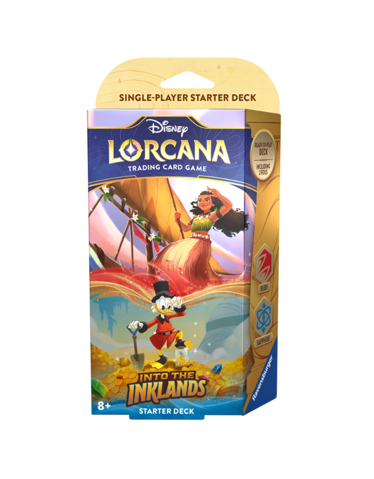 Disney Lorcana TCG: Into the Inklands Starter Deck Ruby & Sapphire (Mo Disney Lorcana TCG: Into the Inklands Starter Deck Ruby & Sapphire (Mo