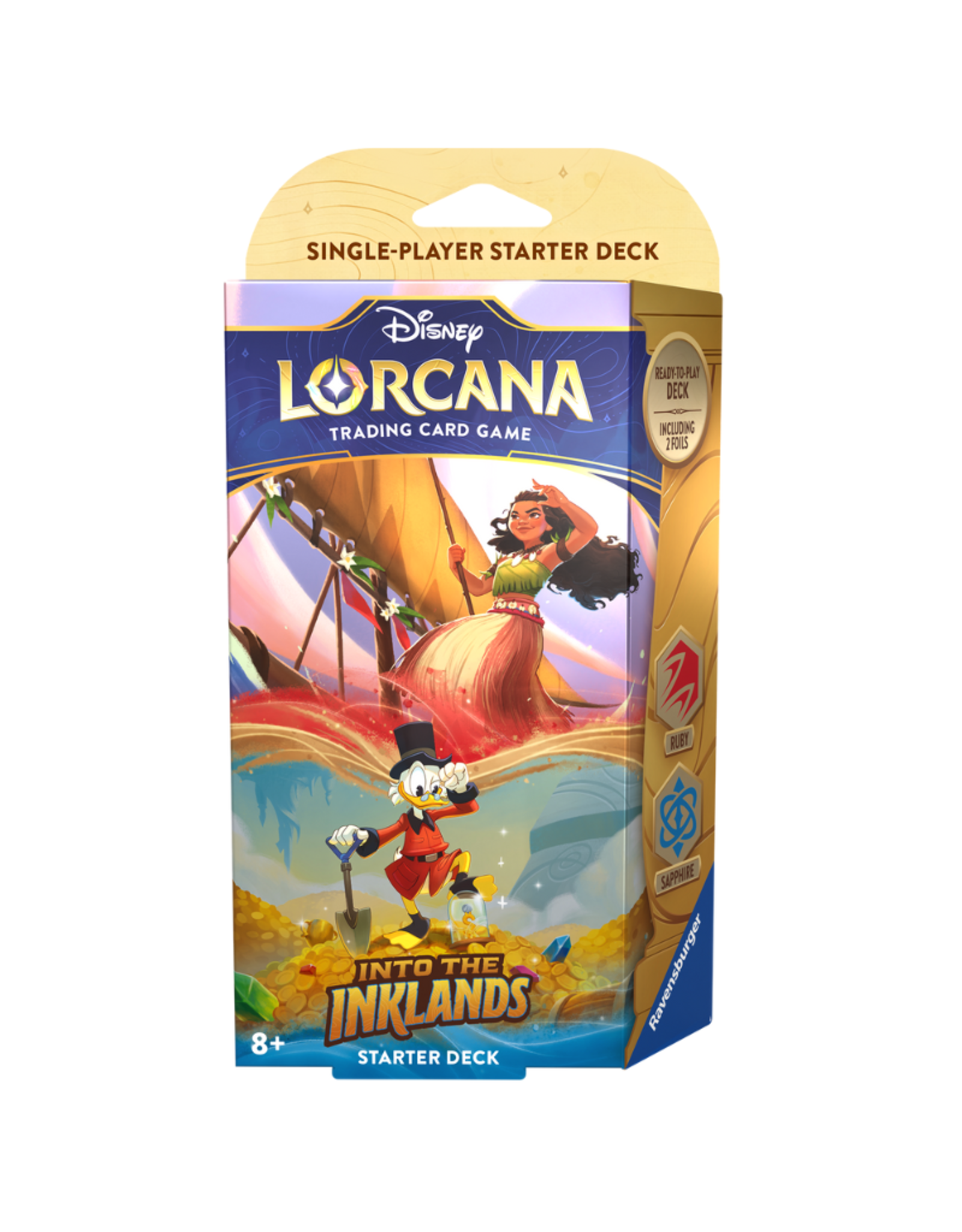 Disney Lorcana TCG: Into the Inklands Starter Deck Ruby & Sapphire (Moana/Scrooge McDuck) MKGZBAX3X8 |0|