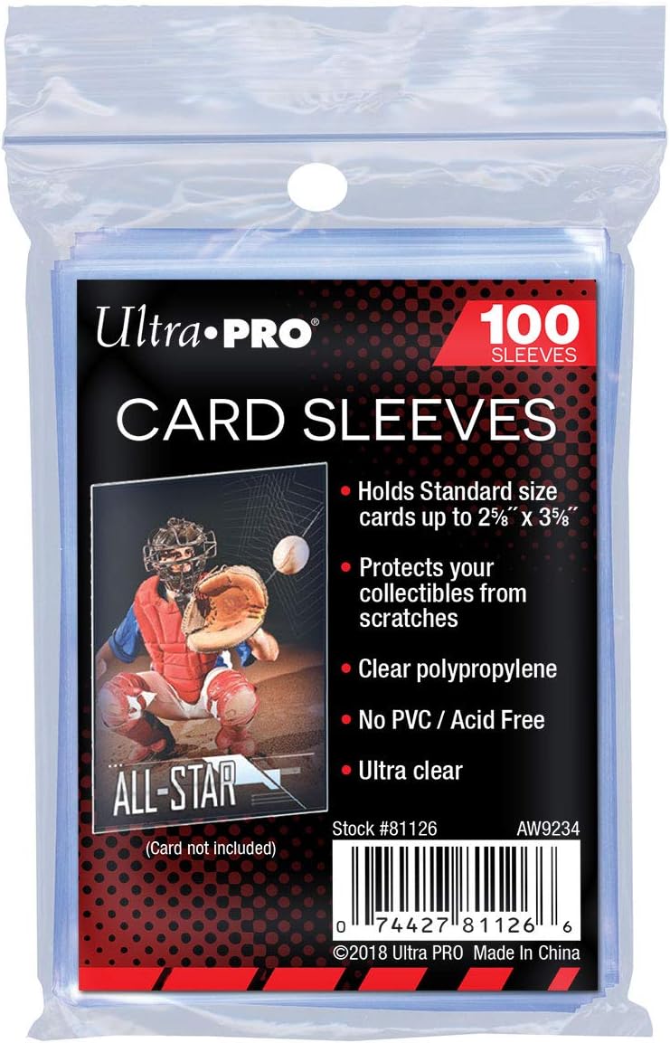 Ultrapro 2 5/8 X 3 5/8 Card Soft Sleeves (Penny Sleeves) 100 Count Ultrapro 2 5/8 X 3 5/8 Card Soft Sleeves (Penny Sleeves) 100 Count