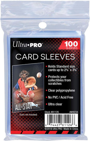 Ultrapro 2 5/8 X 3 5/8 Card Soft Sleeves (Penny Sleeves) 100 Count Ultrapro 2 5/8 X 3 5/8 Card Soft Sleeves (Penny Sleeves) 100 Count