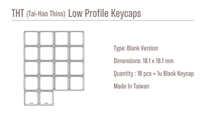 Tai-Hao Forest Green THT 18 Key PBT Low Profile (*) MK4B79PUWO |61930|