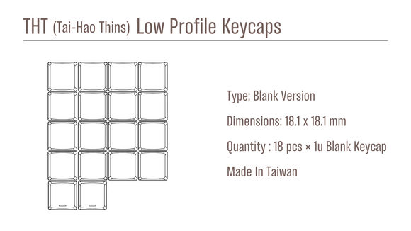 Tai-Hao Purple THT 18 Key ABS Low Profile (*) MKUBOPUBG4 |61931|