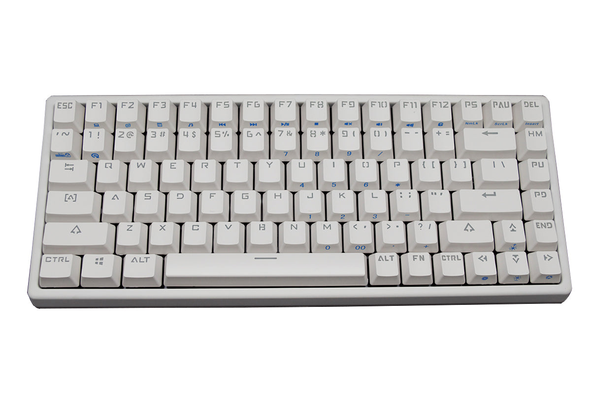 MK MK84 White Case Blue LED Mechanical Keyboard