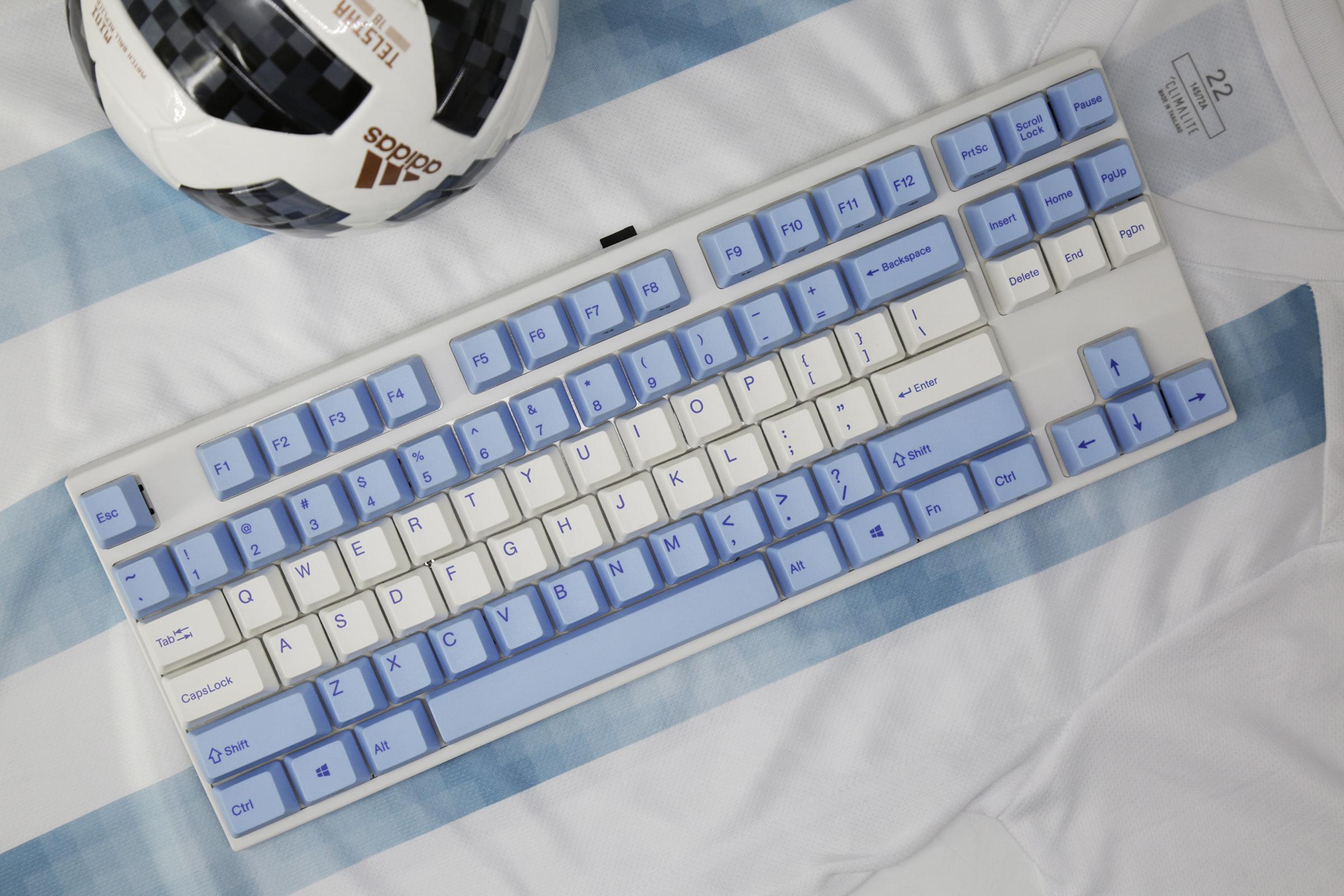 Varmilo VA87M Football / Soccer Argentina TKL Dye Sub PBT Mechanical Keyboard keyboard image