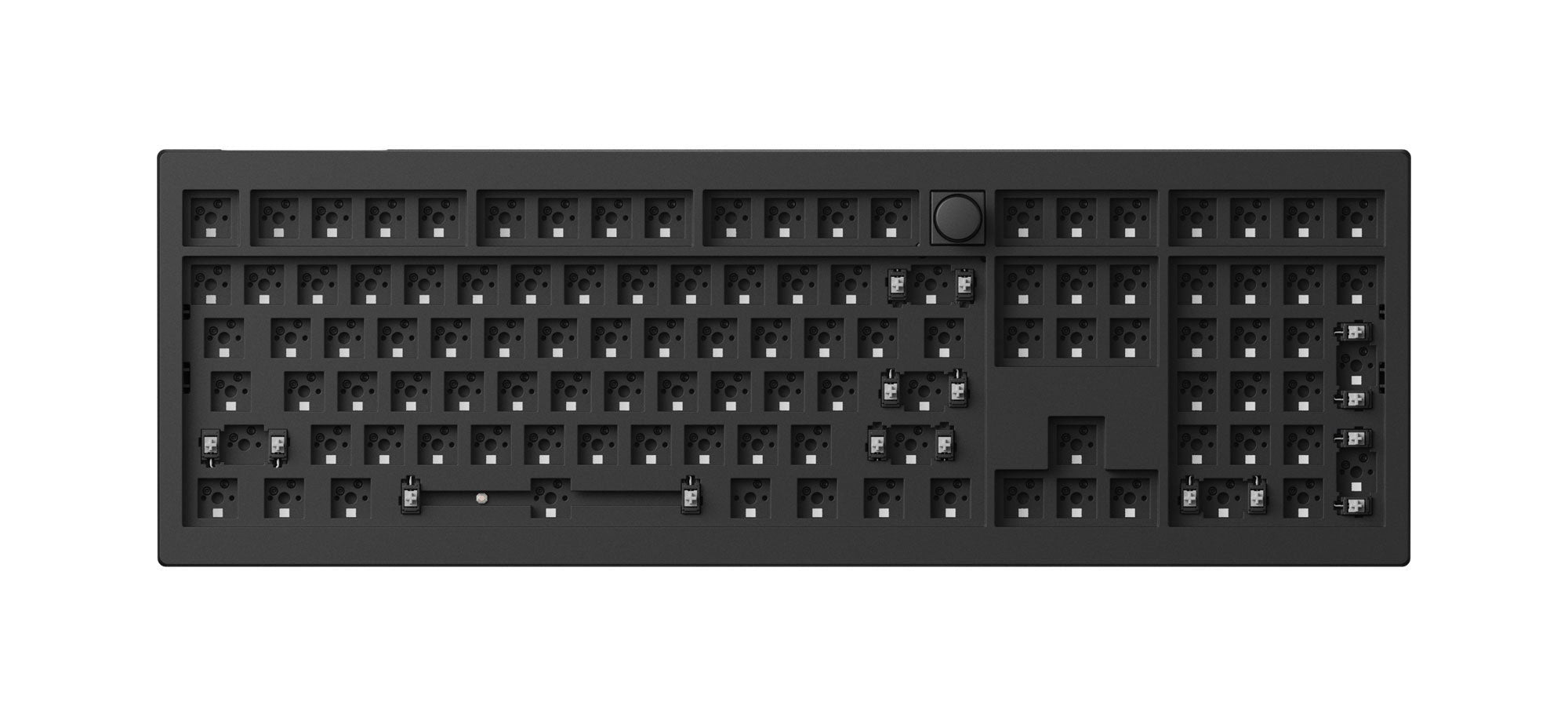 Keychron V6 Wired Custom Mechanical Keyboard, Full-Size QMK/VIA Programmable Macro With Hot-swappable Keychron K Pro Brown Switch Compatible With Mac Windows Linux (Frosted Black-Translucent