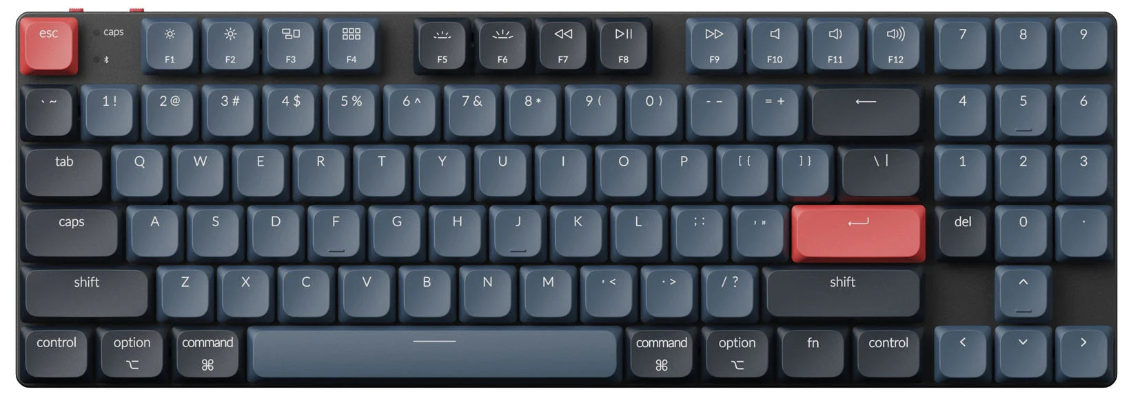 Keychron Black and Grey 135 Key Low Profile ABS Backlit MK17EUU2CB |62299|