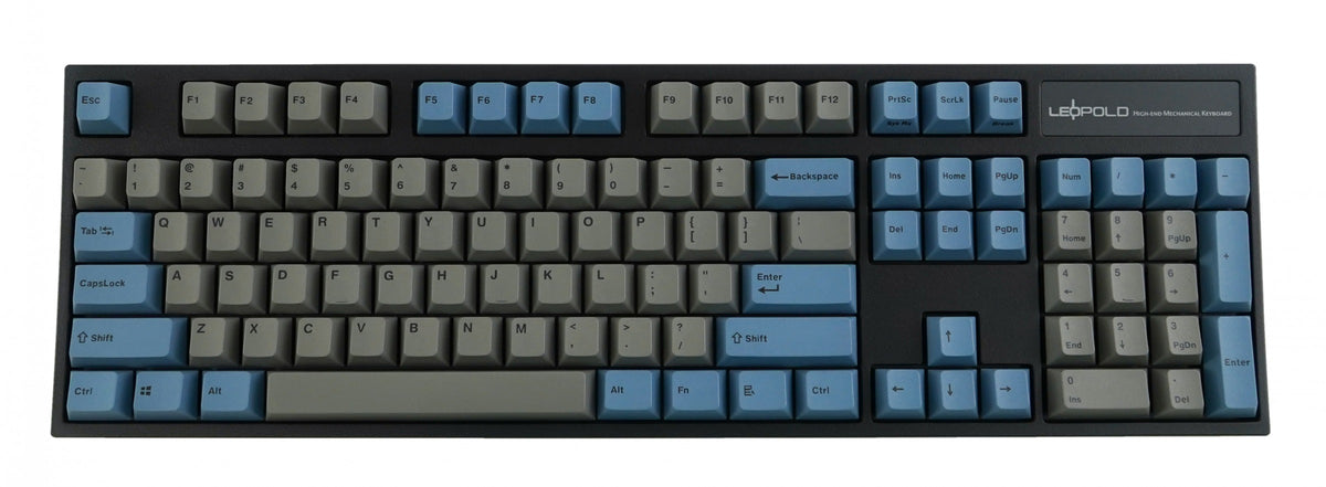 Keyborad Button R Gray Leopold FC900R Grey/Blue PD Double Shot PBT Mechanical Keyboard